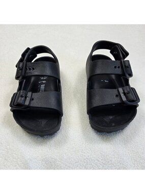 Birkenstock Toddler Size 26 Unisex Sandals Black Double Strap EVA